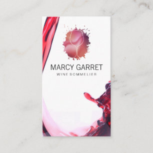 Cartão De Visita Espalho De Vinho Farinha de vinho