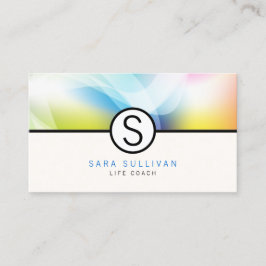 Cartão De Visita Especial do treinador de vidaHabilidades Monograma