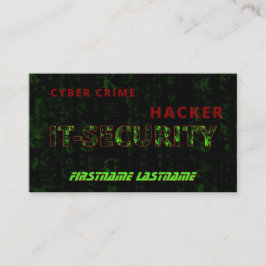 Cartão De Visita Especialista em cibersegurança em cibercriminalida