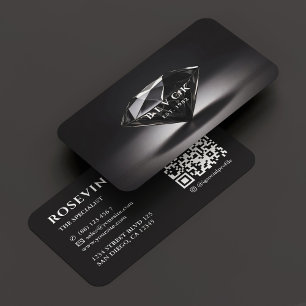 Cartão De Visita Especialista em Diamante Profissional Mínimo Escur
