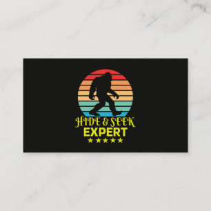 Cartão De Visita Especialista em Esconde-Esconde Bigfoot Engraçado