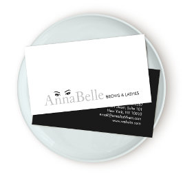 Cartão De Visita Especialista em Extensões de Eyelash Simples e Set