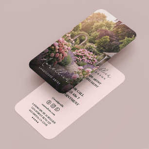 Cartão De Visita Especialista em Jardim de Florista Pastel Artista 