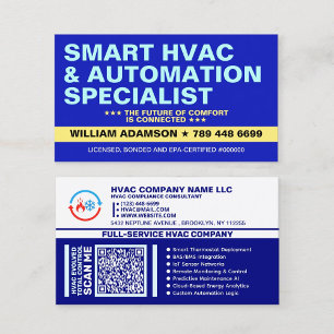 Cartão De Visita Especialista Inteligente em HVAC   Empresa de Ar C