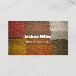Cartão De Visita Especiarias de plantas aromáticas mistas