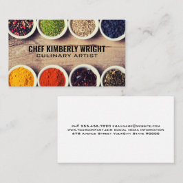 Cartão De Visita Especiarias em Ramekins