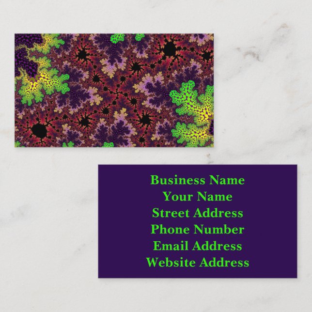 Cartão De Visita Espectro Verde e Roxo (Frente/Verso)