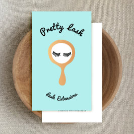 Cartão De Visita Espelho de Extensão de Traços Lash Cuja Extensão E