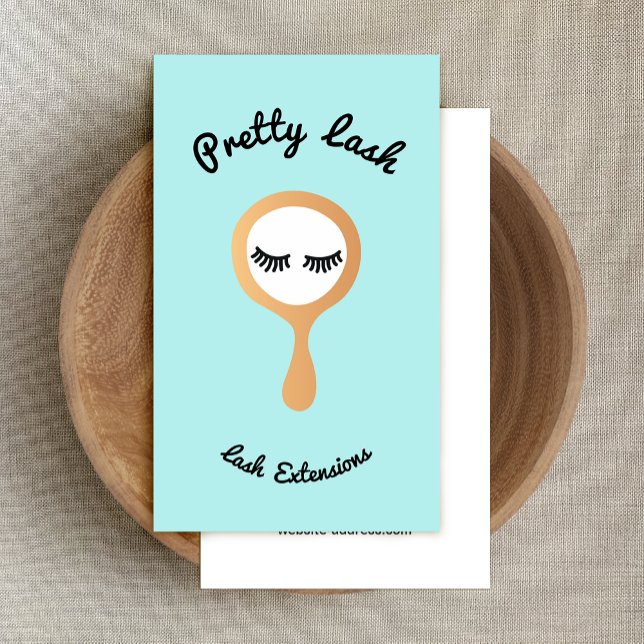 Cartão De Visita Espelho de Extensão de Traços Lash Cuja Extensão E (Criador carregado)