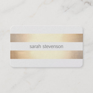 Cartão De Visita Espelho Dourado Chic - Esclarecer Moderno Minimali