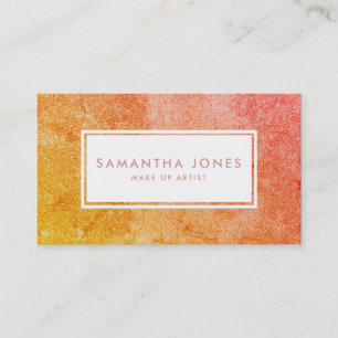 Cartão De Visita Espelho Laranja Amarelo Brilhante Rapariga Invólu