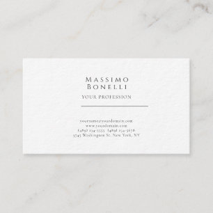 Cartão De Visita Espesso Premium Único Elegante Simples Simples Esp