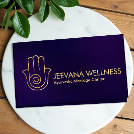 Cartão De Visita Espiral da Energia de Mão Elegante Hamsa