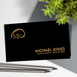 Cartão De Visita Espiral de Ouro de Geometria Sagrada do Escritor d