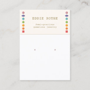 Cartão De Visita Espiritual 7 Chakra Earring Jewelry Display