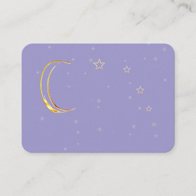 Cartão de Visita Espiritual Estrelas da Lua Caindo (Frente)