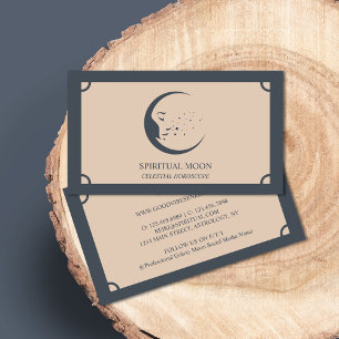 Cartão De Visita Espiritual Lunar Estrelas Astrologia Celestial ele