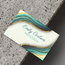 Cartão De Visita Esplanada esmeralda, esmeralda, marble art, brilha