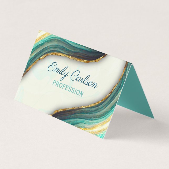 Cartão De Visita Esplanada esmeralda, esmeralda, marble art, brilha (Frente)