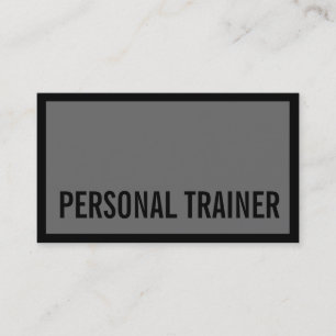 Cartão de Visita Esportivo Fitness Cinza Profissio