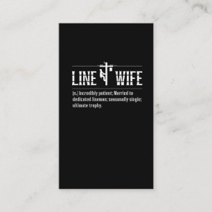 Cartão De Visita Esposa de Linha Lineman Marido Casou-Se Com O Elé