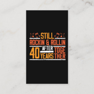 Cartão De Visita Esposa de Rocking Wife do 40º aniversário de cas