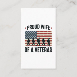 Cartão De Visita Esposa Orgulhosa de um Veterano Design de Camisa P