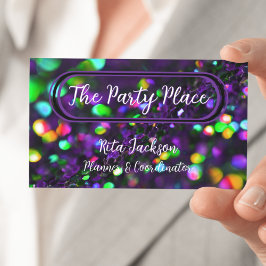 Cartão De Visita Espumantes roxos escuros