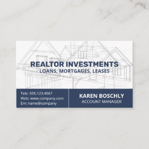 Cartão De Visita Esquema do arquiteto  Construção