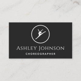 Cartão De Visita Esquema Simples E Limpo Do Coreógrafo Dancer