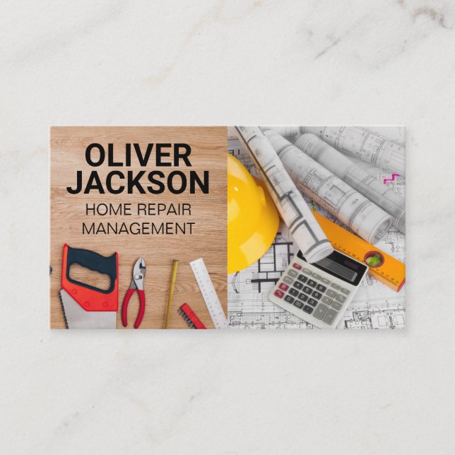 Cartão De Visita Esquemas | Ferramentas de construção (Frente)