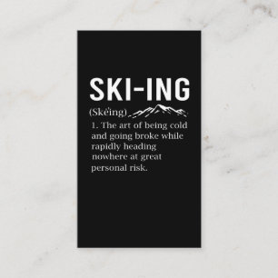 Cartão De Visita Esqui Humor Skiing Engraçado Piada Esportiva de i