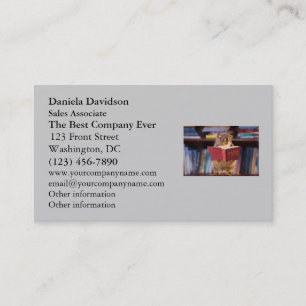 Cartão De Visita Esquilo esperto que lê um dicionário