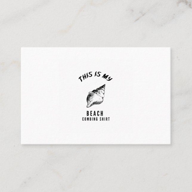 Cartão De Visita Esta é a minha camisa de pentear na praia (Frente)