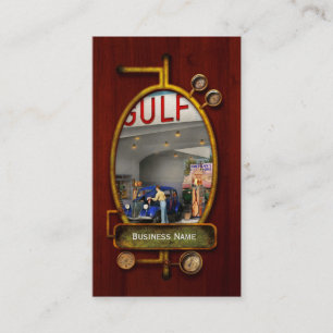 Cartão De Visita Estação de Gás - A viagem rodoviária americana de