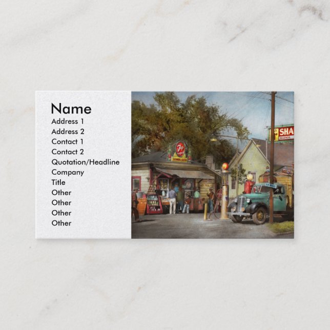 Cartão De Visita Estação de gás - Super gasolinas de Shannon 1939 (Frente)