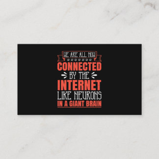 Cartão De Visita Estamos Todos Conectados Pela Internet