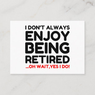 Cartão De Visita Estando aposentado