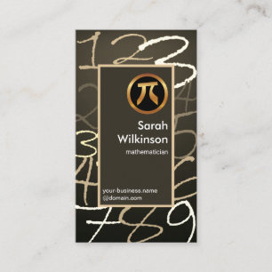 Cartão De Visita Estatísticas de Matemática de Grafite de Número