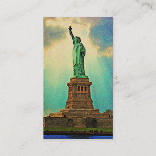 Cartão De Visita Estátua da liberdade de New York do vintage