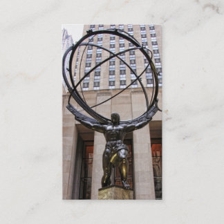 Cartão De Visita Estátua do atlas, centro de Rockefeller, NYC