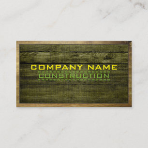 Cartão De Visita Esteira de Madeira Construção de Madeira Parede El