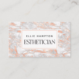 Cartão De Visita Estética da Bela Marmota Rosa-Dourada Luxe Rosa 