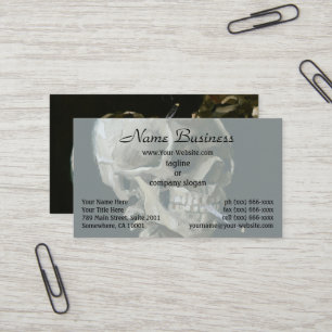 Cartão De Visita Estética Dark Academia Van Gogh Esqueleto