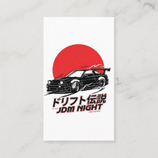 Cartão De Visita Estética de Corrida de Rua da Cultura Drift Japone