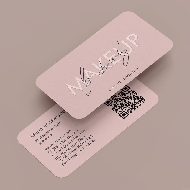 Cartão De Visita Estética Rosa Rosa-Rosa De Lashes Makeup Artista (Beautician Lashes Makeup Artist Pink Aesthetic Business Card
)