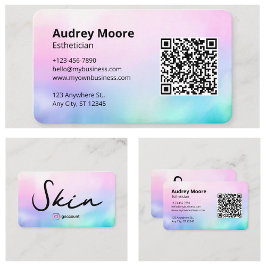 Cartão De Visita Esteticista de Pele Salão de Spa Design Moderno