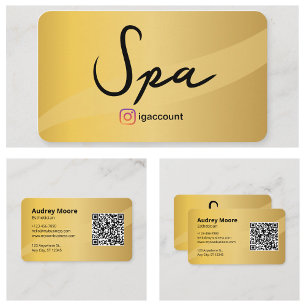 Cartão De Visita Esteticista de Serviços de Spa