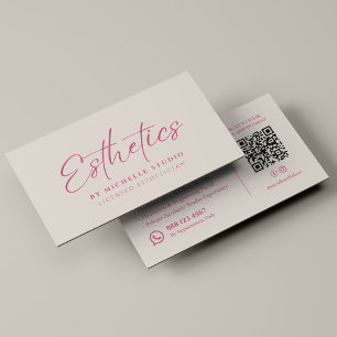 Cartão De Visita Esteticista Estética Estúdio Cuidado da pele Areia