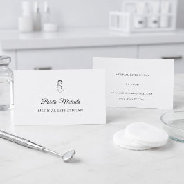 Cartão De Visita Esteticista Médica Minimalista Elegante